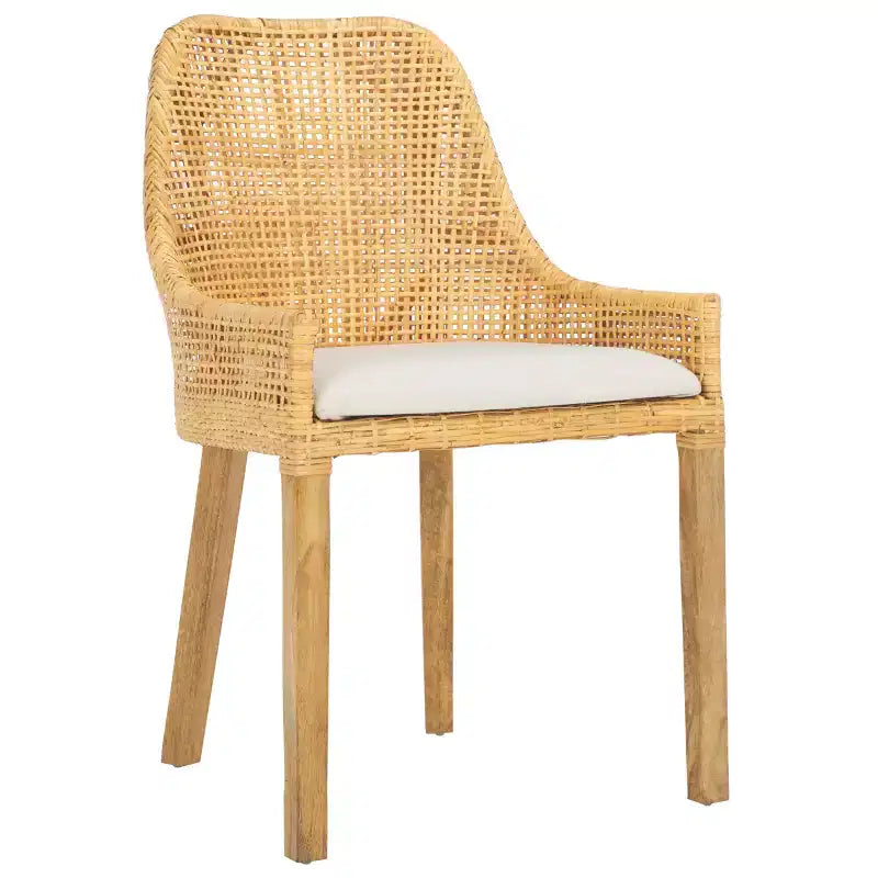 Altha Dining Chair W - DCH6506 - White/Natural - Safavieh