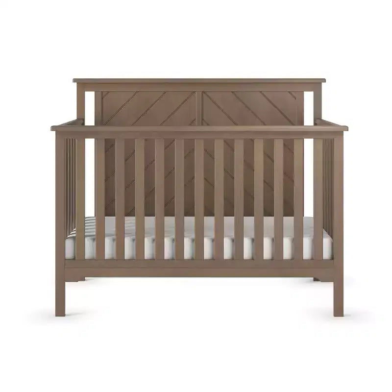 Child Craft Hampton Flat Top 4-in-1 Convertible Crib and Changing Table 2-Piece Nursery Set