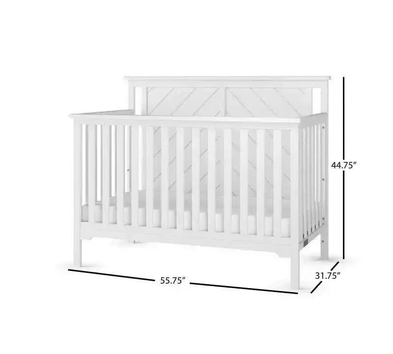 Child Craft Hampton Flat Top 4-in-1 Convertible Crib and Changing Table 2-Piece Nursery Set