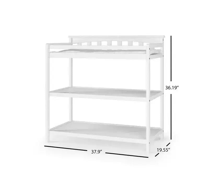 Child Craft Hampton Flat Top 4-in-1 Convertible Crib and Changing Table 2-Piece Nursery Set