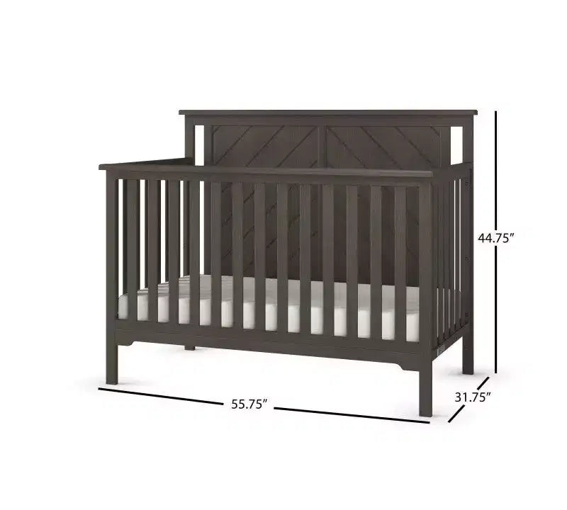 Child Craft Hampton Flat Top 4-in-1 Convertible Crib and Changing Table 2-Piece Nursery Set