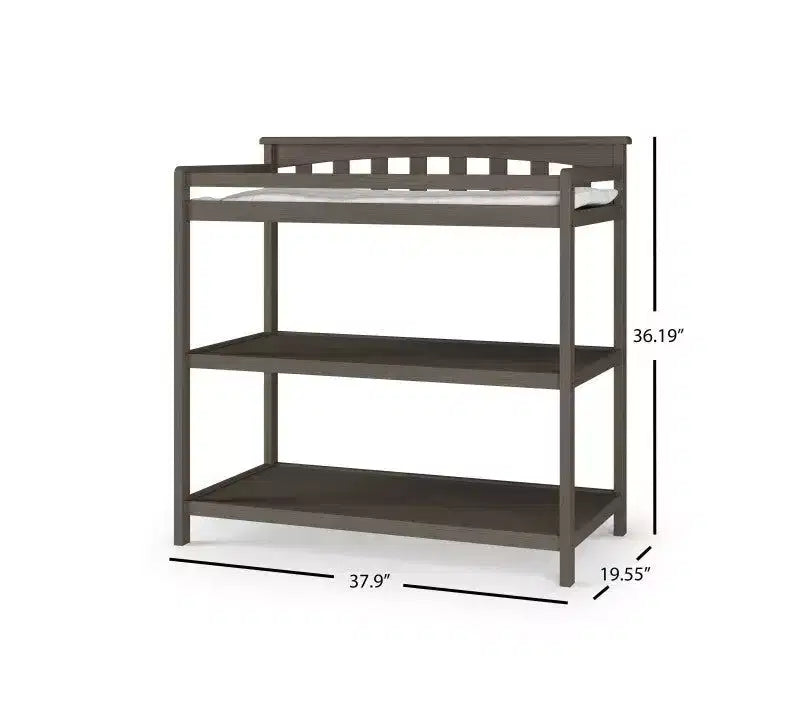 Child Craft Hampton Flat Top 4-in-1 Convertible Crib and Changing Table 2-Piece Nursery Set