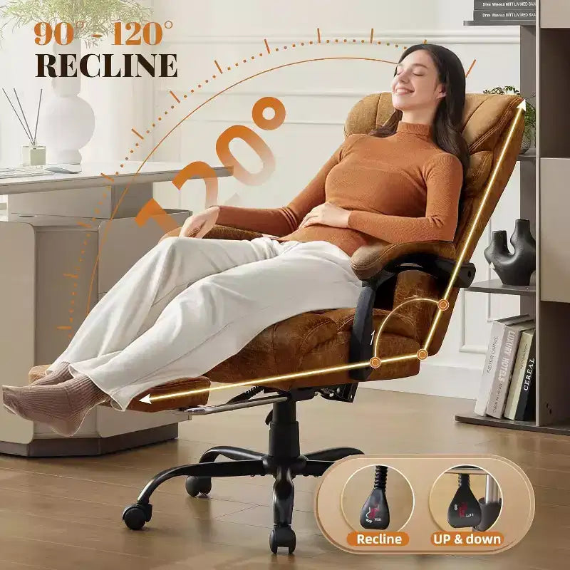 Acekool Computer Gaming Chair, Ergonomic High Back Office Chair, Wide Heavy Duty Task Desk Chair, PU Leather, 500 lbs