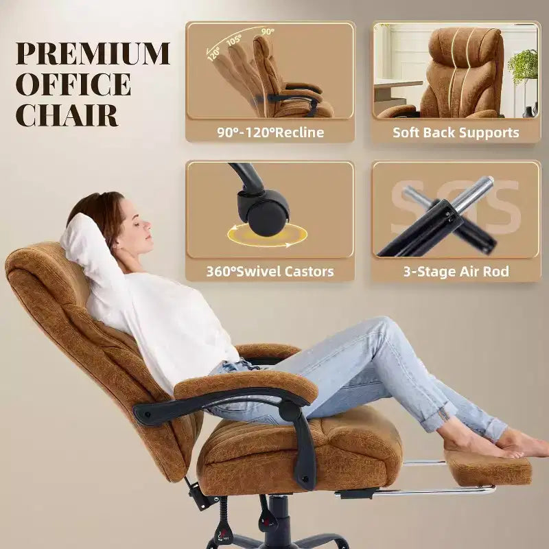 Acekool Computer Gaming Chair, Ergonomic High Back Office Chair, Wide Heavy Duty Task Desk Chair, PU Leather, 500 lbs
