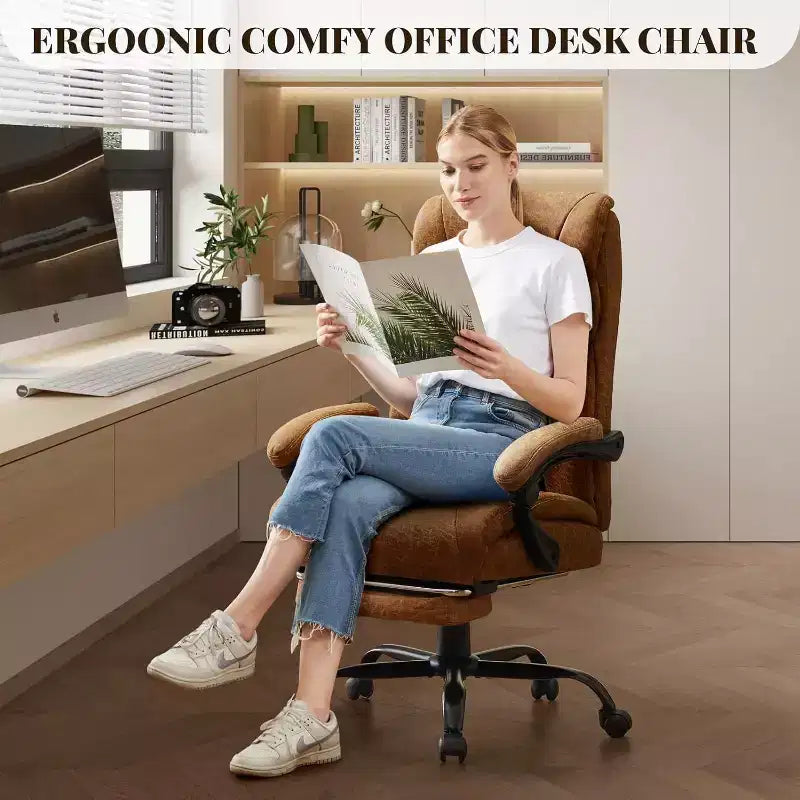 Acekool Computer Gaming Chair, Ergonomic High Back Office Chair, Wide Heavy Duty Task Desk Chair, PU Leather, 500 lbs