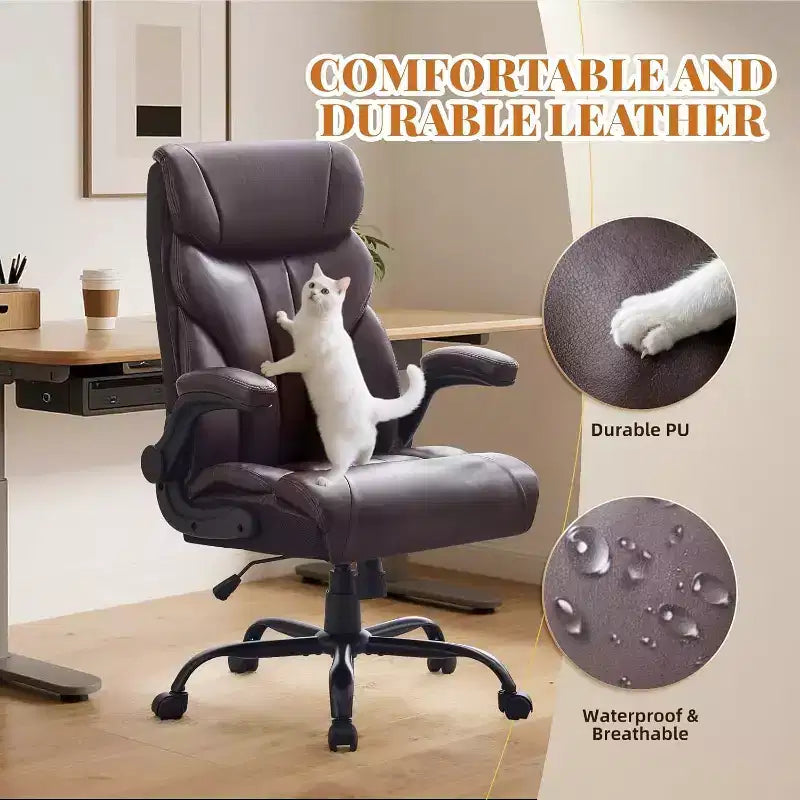 Acekool Computer Gaming Chair, Ergonomic High Back Office Chair, Wide Heavy Duty Task Desk Chair, PU Leather, 500 lbs
