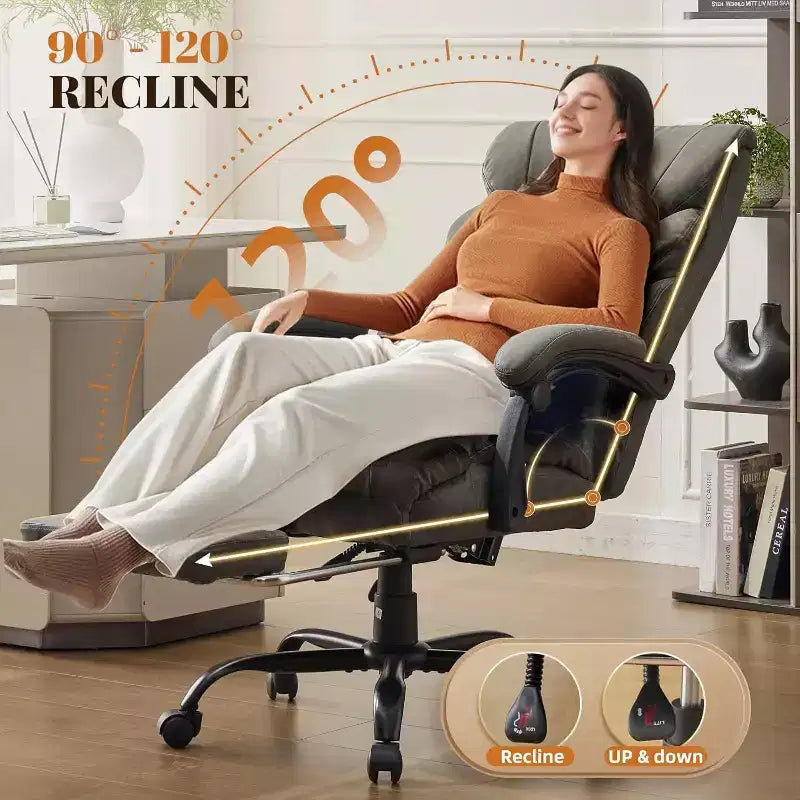 Acekool Computer Gaming Chair, Ergonomic High Back Office Chair, Wide Heavy Duty Task Desk Chair, PU Leather, 500 lbs