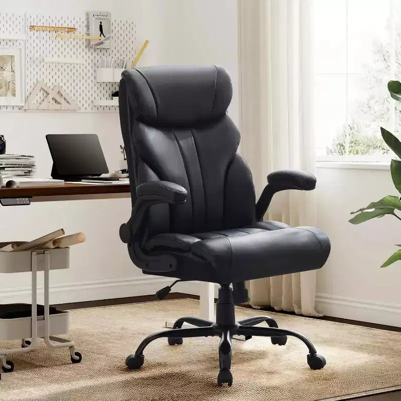 Acekool Computer Gaming Chair, Ergonomic High Back Office Chair, Wide Heavy Duty Task Desk Chair, PU Leather, 500 lbs