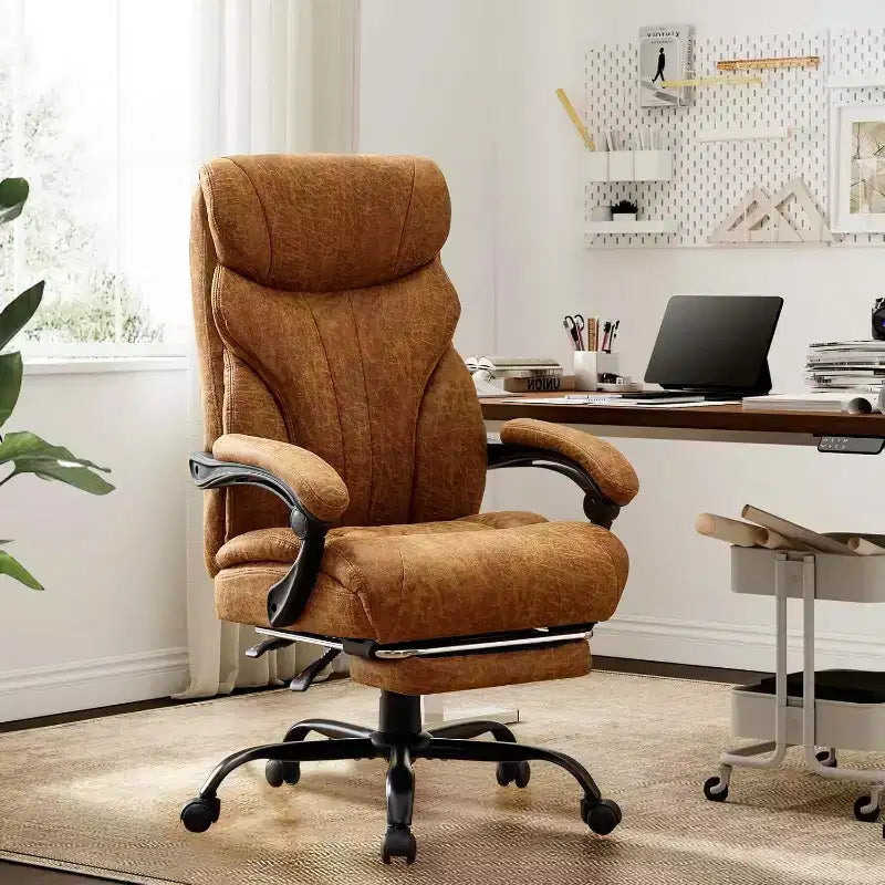 Chaise de jeu Acekool pour ordinateur, chaise de bureau ergonomique à dossier haut, chaise de bureau large et robuste, cuir PU, 226 kg