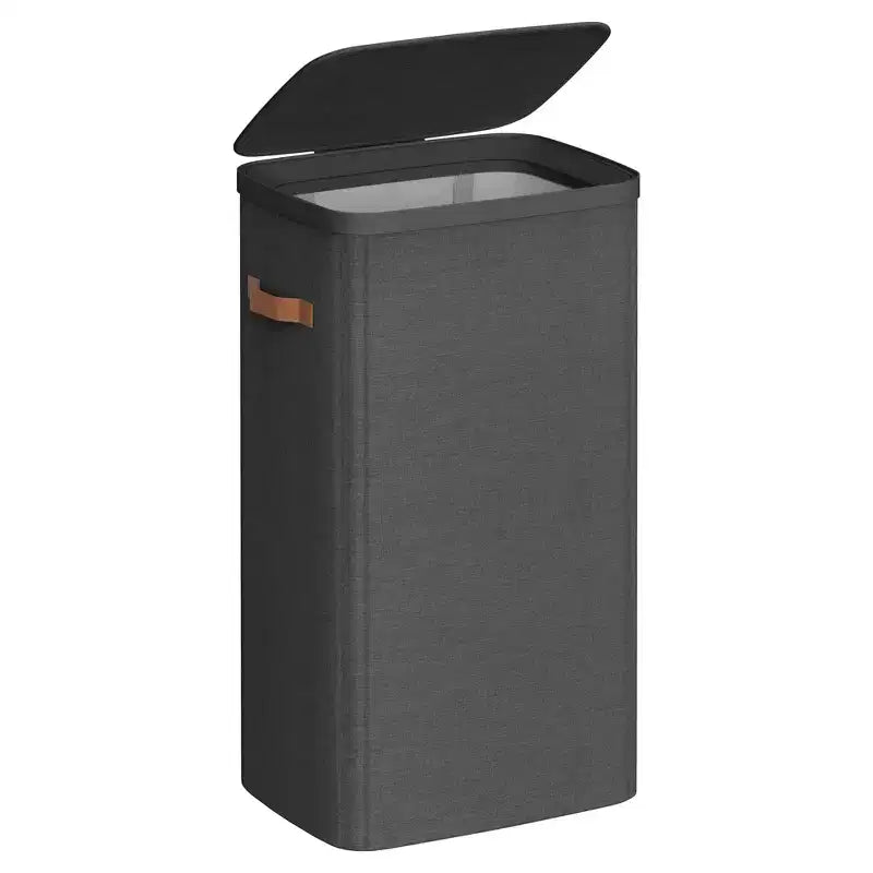 SONGMICS Laundry Basket, 26.4 Gal. Laundry Hamper, Easy Assembly, with Lid and Handles, Removable Liner, 16.5 x 12.6 x 29.5 Inches