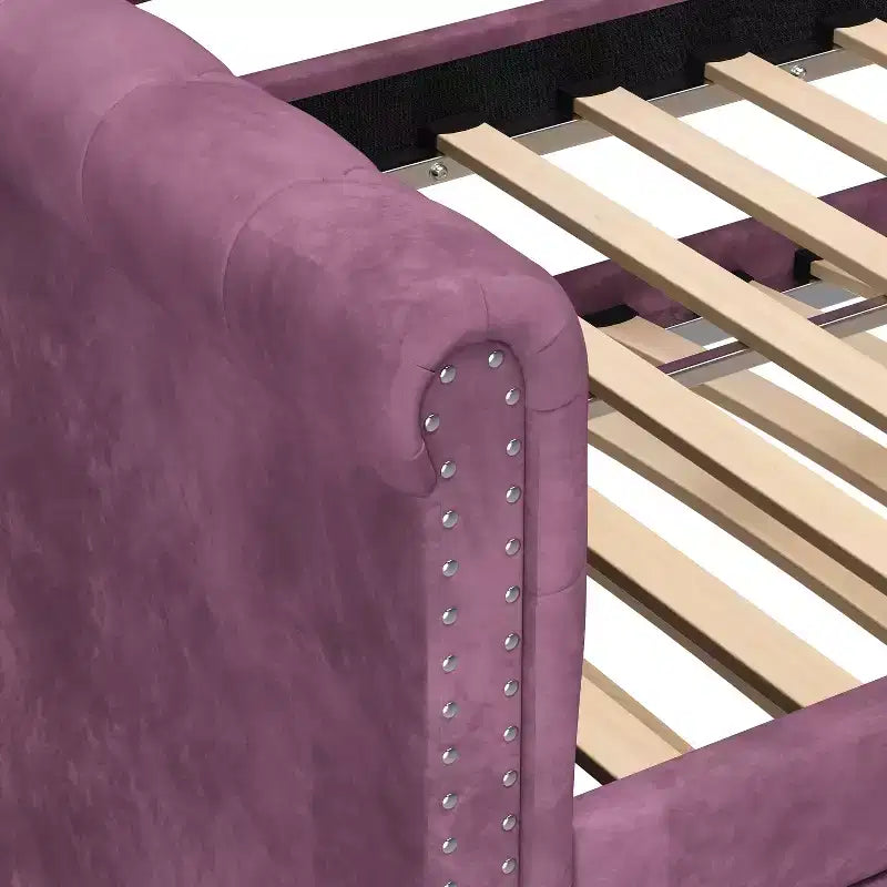 Christopher Knight Home Upholstered Tufted Button Velvet Daybed with Trundle