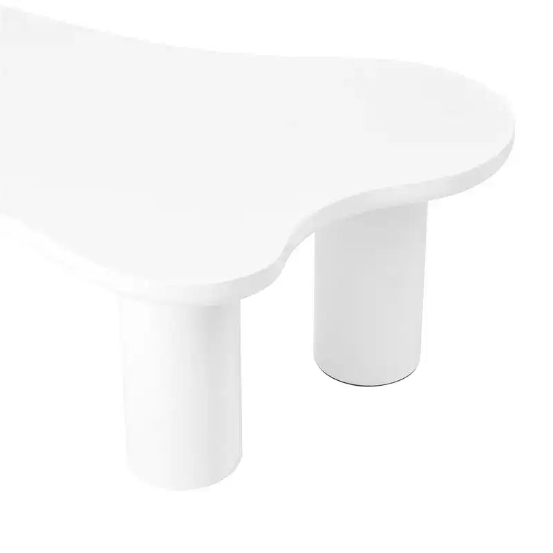 Cloud Shaped Coffee Table with 3 Legs, Modern Irregular Center Table for Living Room Bedroom Small Spaces