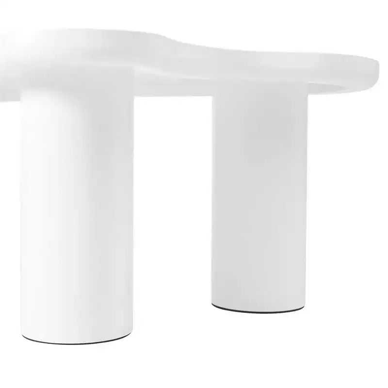 Cloud Shaped Coffee Table with 3 Legs, Modern Irregular Center Table for Living Room Bedroom Small Spaces