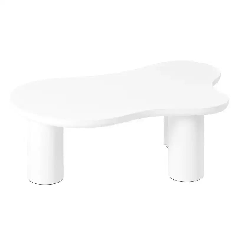 Cloud Shaped Coffee Table with 3 Legs, Modern Irregular Center Table for Living Room Bedroom Small Spaces