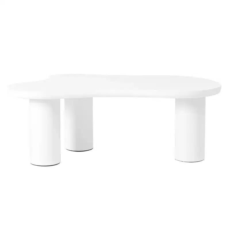 Cloud Shaped Coffee Table with 3 Legs, Modern Irregular Center Table for Living Room Bedroom Small Spaces