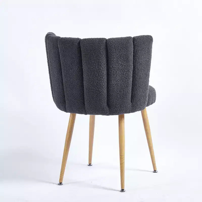 Set of 2 Upholstered Dining Chairs, Ergonomic Accent Chairs with Metal Legs for Living Room Dining Room