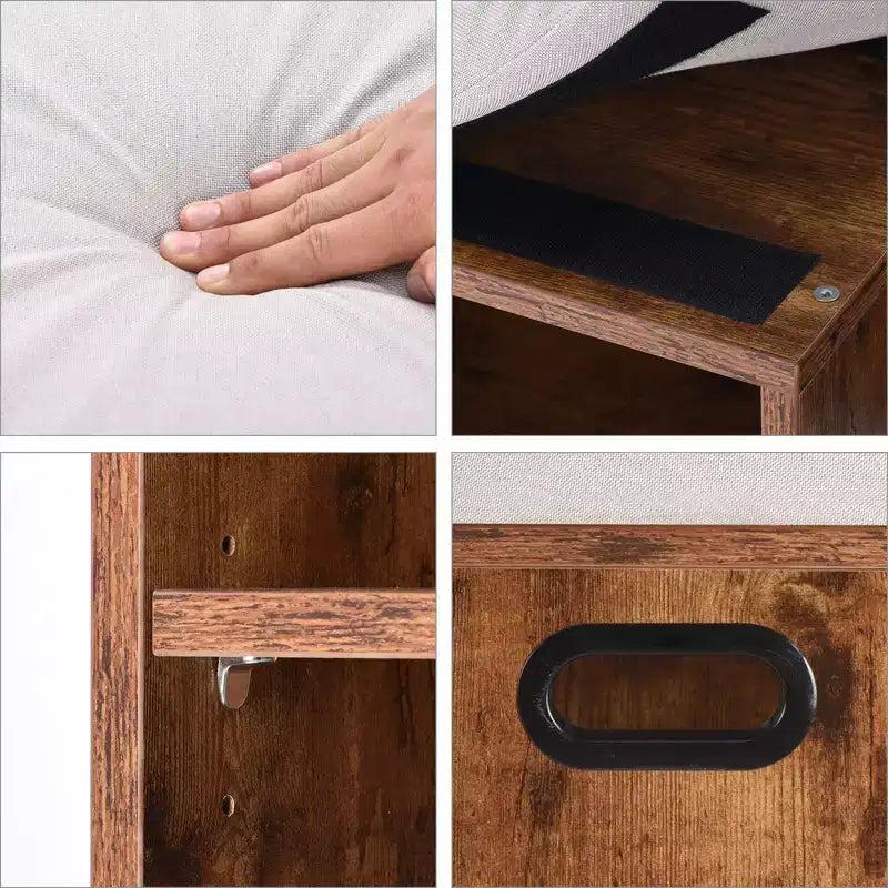 TUYOHW Cushioned Small Shoe Bench with Storage and Seating, Multi-color Entryway Shoe Rack, Versatile Shoe Organizer for Entryway