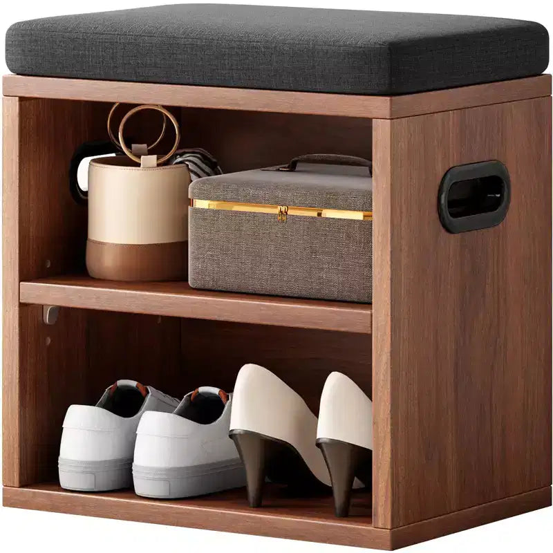 TUYOHW Cushioned Small Shoe Bench with Storage and Seating, Multi-color Entryway Shoe Rack, Versatile Shoe Organizer for Entryway