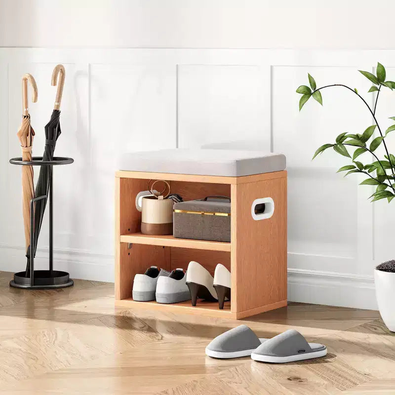 TUYOHW Cushioned Small Shoe Bench with Storage and Seating, Multi-color Entryway Shoe Rack, Versatile Shoe Organizer for Entryway