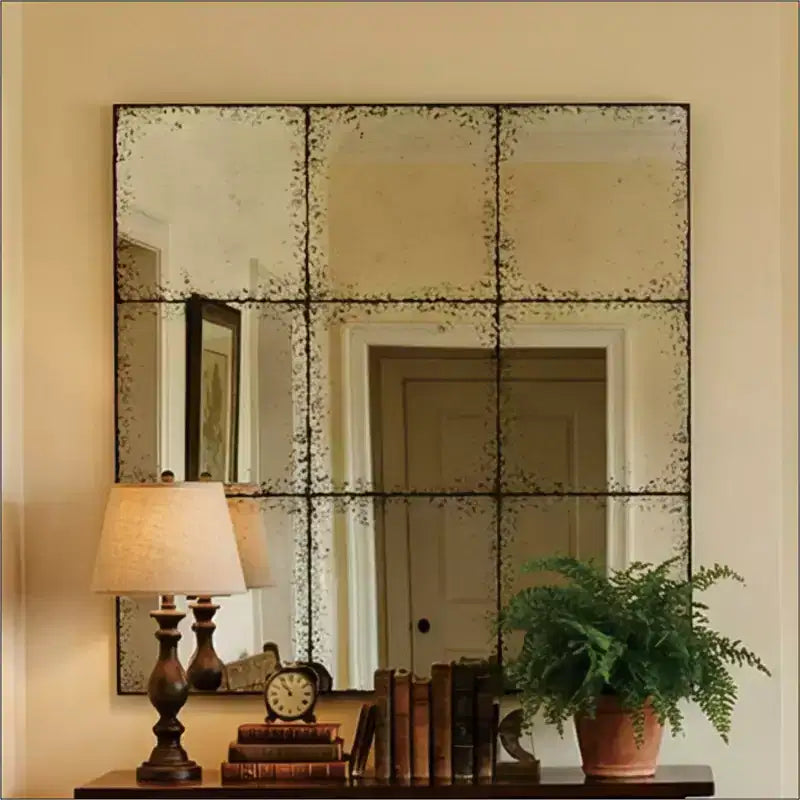 Miroir mural vintage industriel Sun de GDFStudio avec verre haute définition