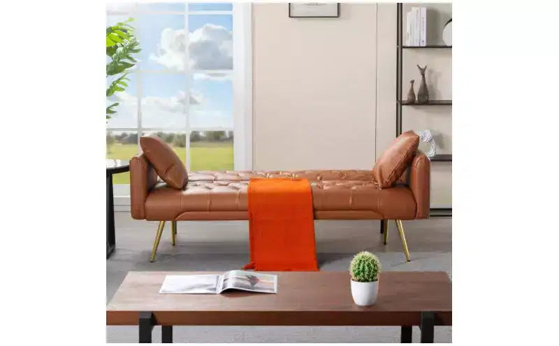 Okak Modern Button Tufted Convertible Sleeper Sofa Bed with Adjustable Back,Upholstered Futon Sofa Couch for Living Room,Apartment