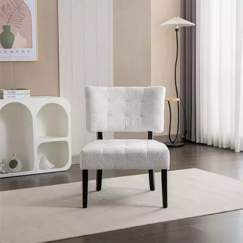 TUYOHW Modern Oversized Accent Chair with Middle Tufted Back Blended Leather Comfy Chairs with Wood Legs Accent Chairs for Living Room, Bedroom