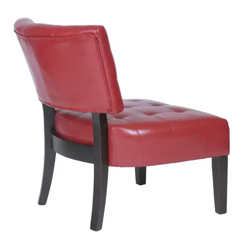 TUYOHW Modern Oversized Accent Chair with Middle Tufted Back Blended Leather Comfy Chairs with Wood Legs Accent Chairs for Living Room, Bedroom