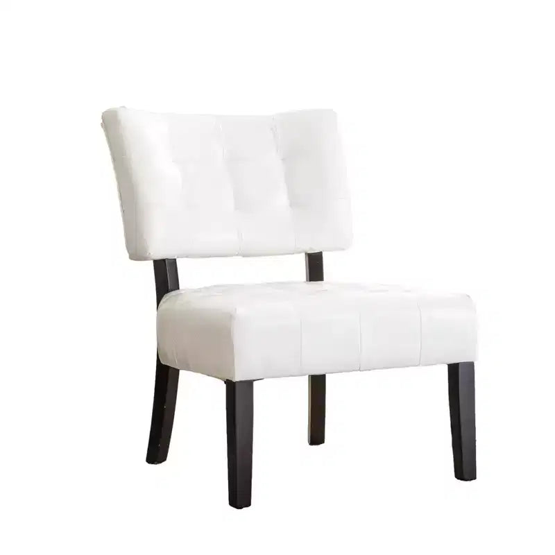 TUYOHW Modern Oversized Accent Chair with Middle Tufted Back Blended Leather Comfy Chairs with Wood Legs Accent Chairs for Living Room, Bedroom