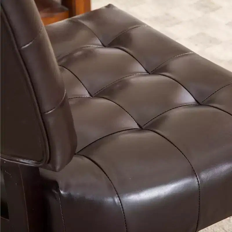 TUYOHW Modern Oversized Accent Chair with Middle Tufted Back Blended Leather Comfy Chairs with Wood Legs Accent Chairs for Living Room, Bedroom