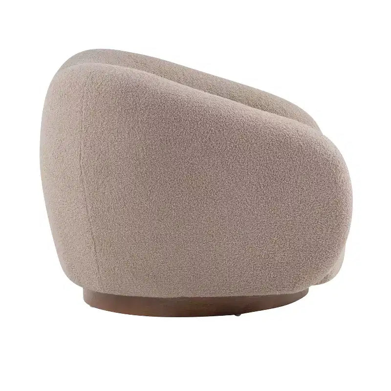 Christopher Knight Home Selma Wooden Base Boucle Upholstered 360 Swivel Chair