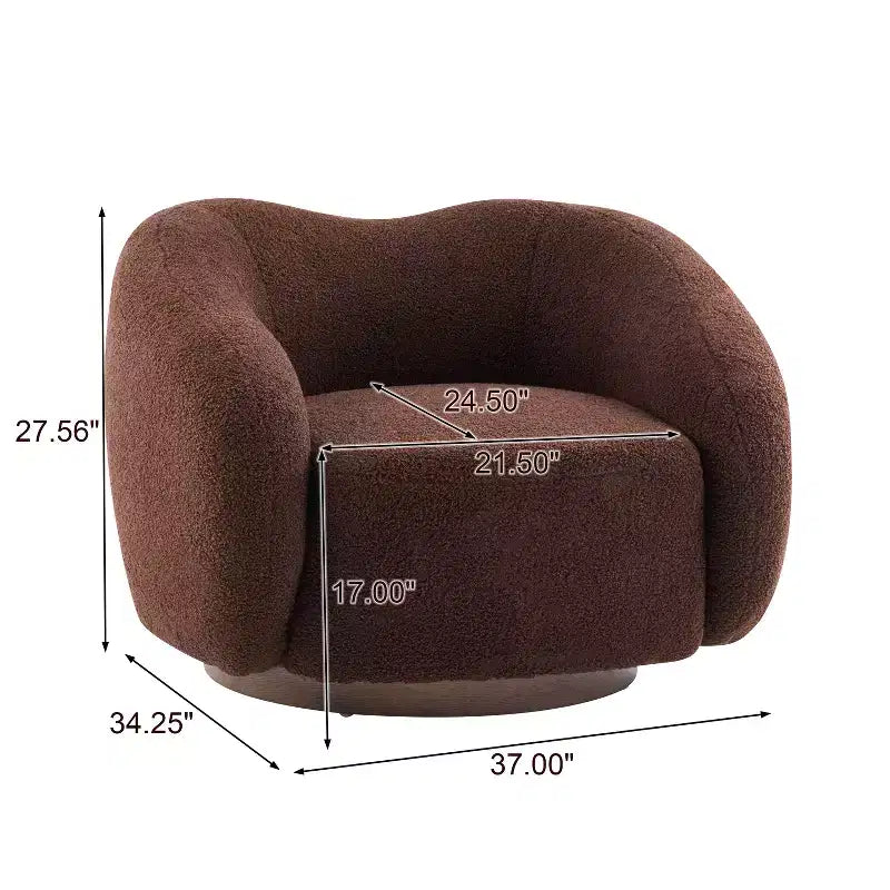Christopher Knight Home Selma Wooden Base Boucle Upholstered 360 Swivel Chair
