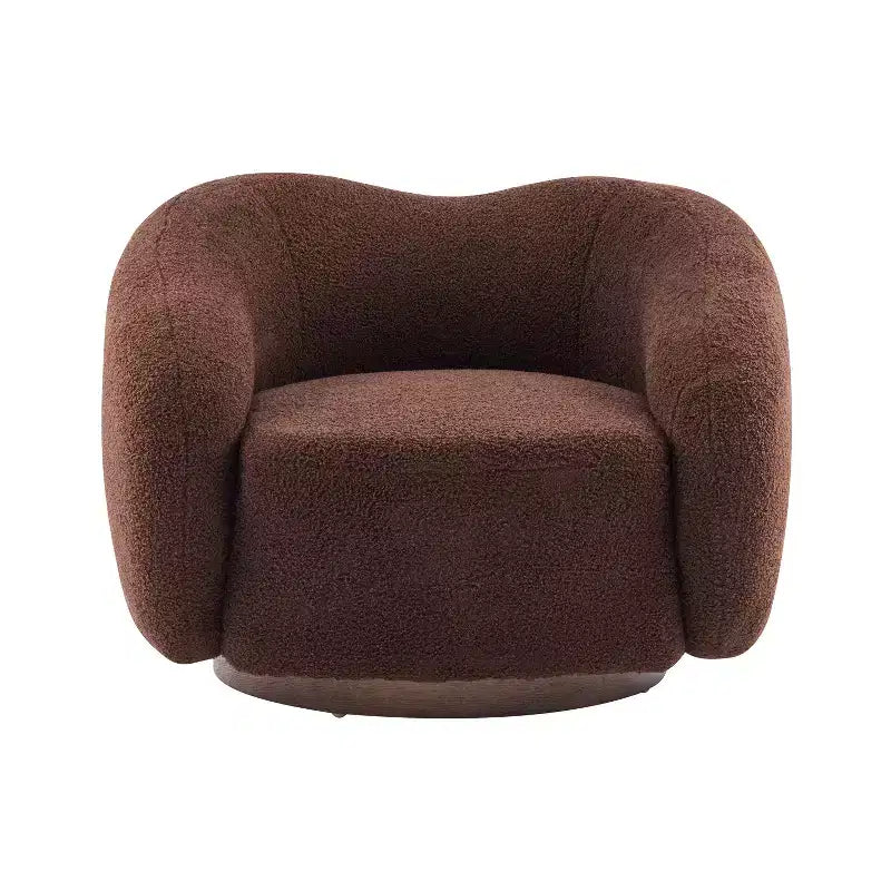 Christopher Knight Home Selma Wooden Base Boucle Upholstered 360 Swivel Chair