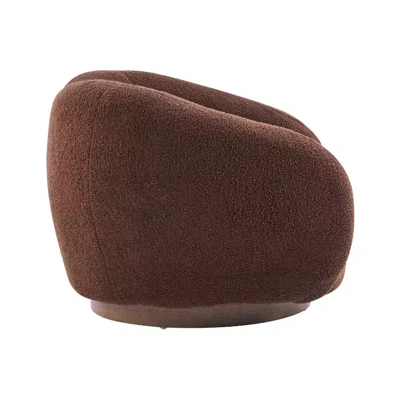 Christopher Knight Home Selma Wooden Base Boucle Upholstered 360 Swivel Chair