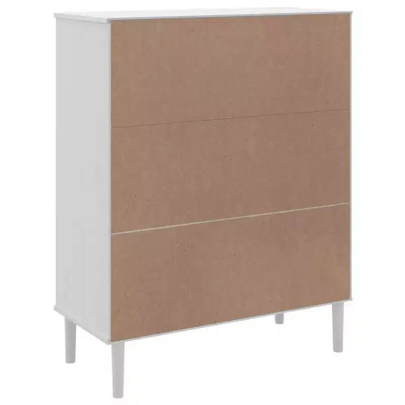 vidaXL SENJA Highboard Tall Storage Side Cabinets Rattan Look Solid Wood Pine