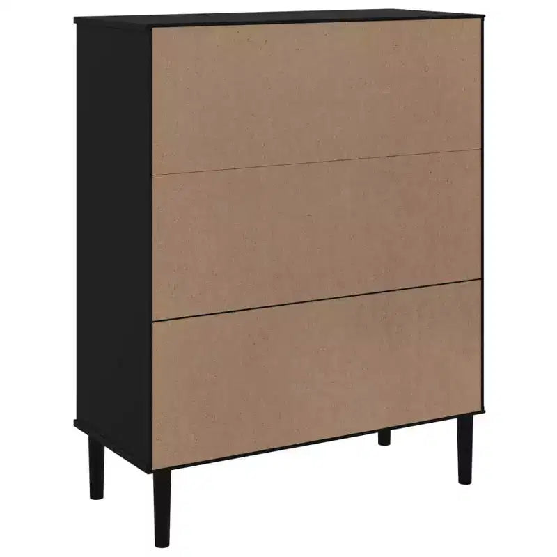 vidaXL SENJA Highboard Tall Storage Side Cabinets Rattan Look Solid Wood Pine