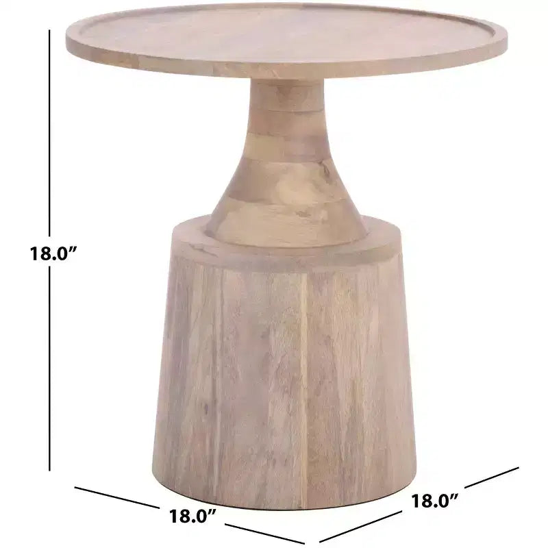 Javier Round Accent Table - ACC3257 - White Washed - Safavieh