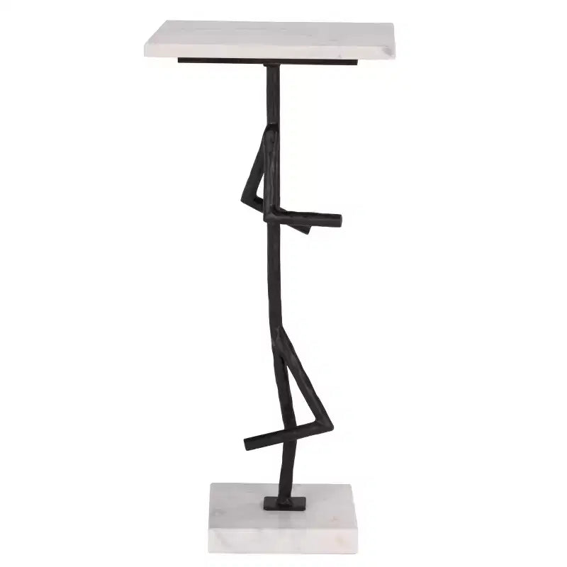Warso Marble Side Table - ACC3751 - Marble/Black - Safavieh