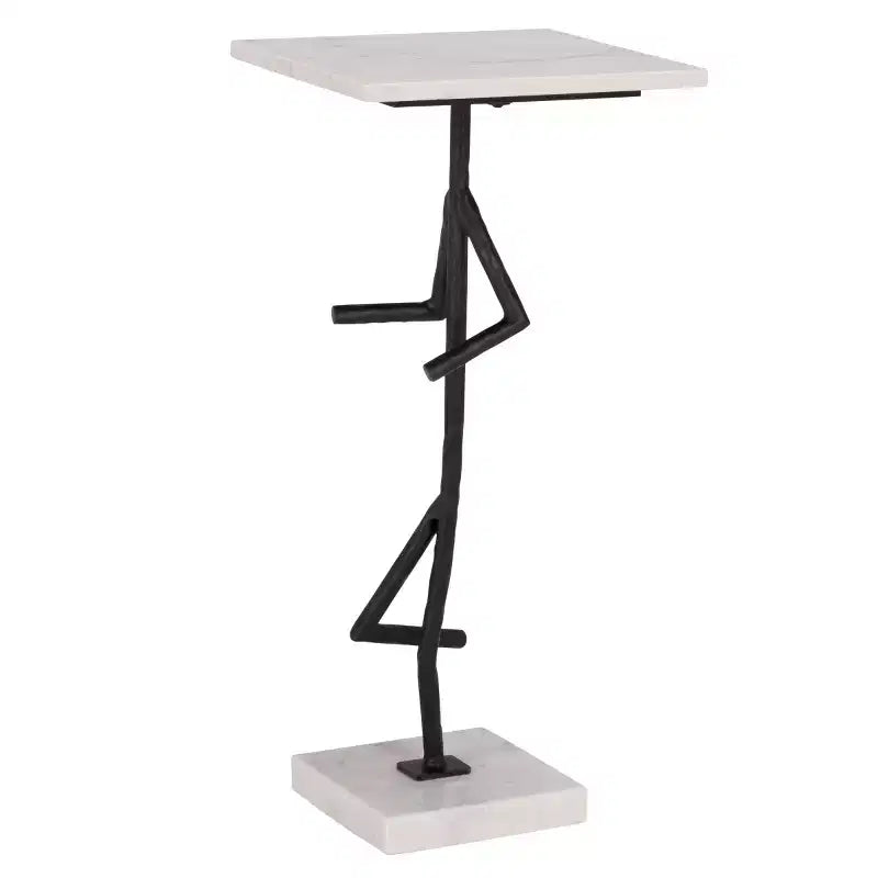Warso Marble Side Table - ACC3751 - Marble/Black - Safavieh