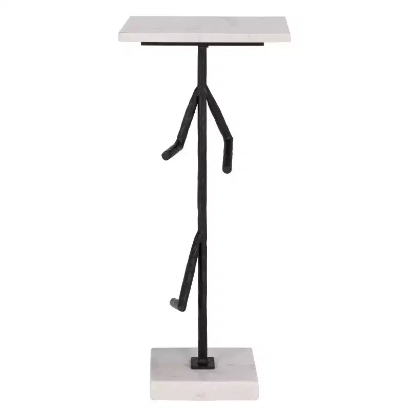 Warso Marble Side Table - ACC3751 - Marble/Black - Safavieh