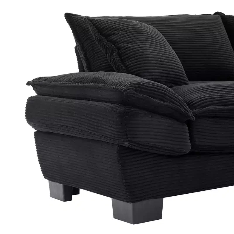 TUYOHW 84 Inch Corduroy Couch Loveseat Sofa with 2 Pillows for Living Room,Small Space,Office,Apartment