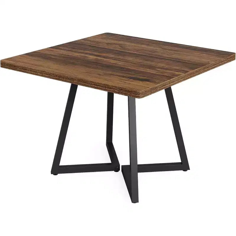 Lantine 31.5 Square Conference Table for 2-4 People, Compact Office Table for Small Spaces, Seminar Room