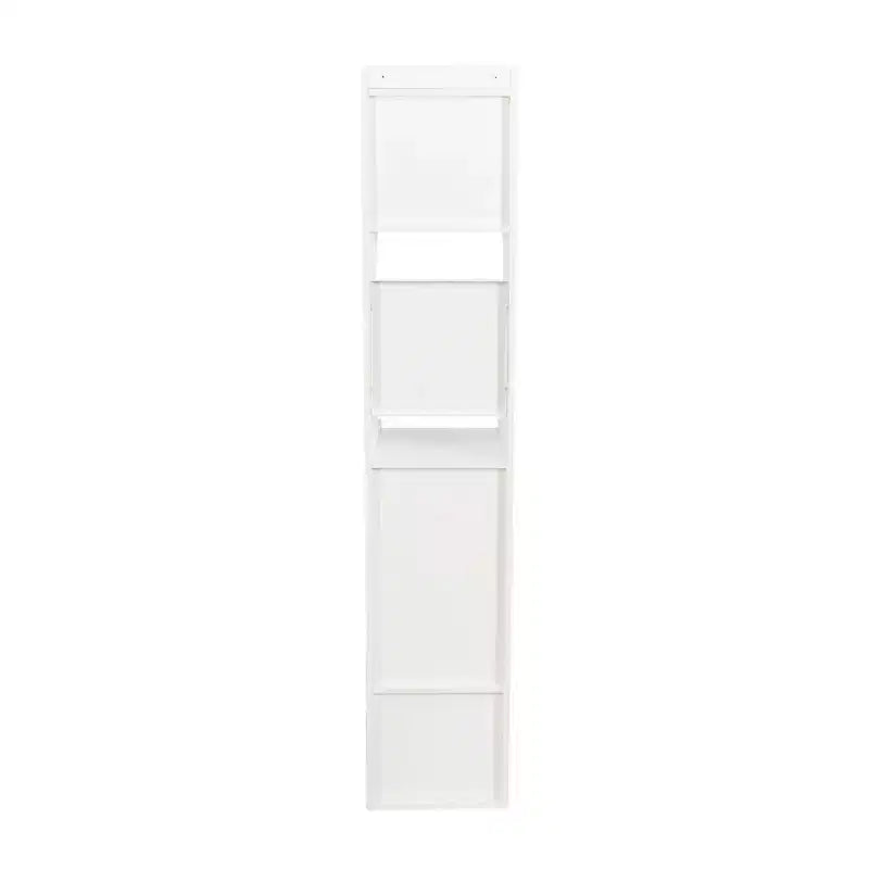VIYET 71 Tall Narrow Storage Cabinet - White Particle Board+MDF, 1 Door & 2 Drawers, Kitchen Use