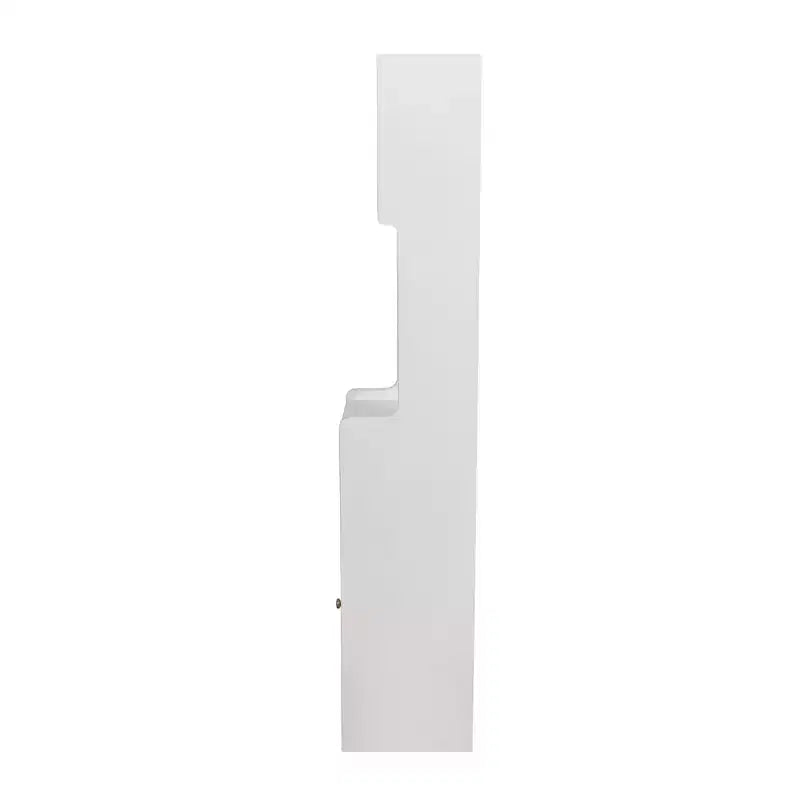 VIYET 71 Tall Narrow Storage Cabinet - White Particle Board+MDF, 1 Door & 2 Drawers, Kitchen Use
