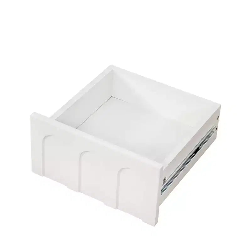 VIYET 71 Tall Narrow Storage Cabinet - White Particle Board+MDF, 1 Door & 2 Drawers, Kitchen Use
