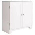 Redmon Double Door Freestanding Floor Cabinet, Modern Wooden Furniture, White