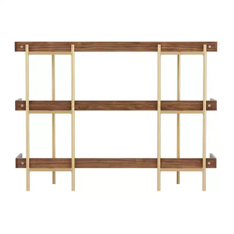 Martha Stewart Emmett 3 Shelf Storage Display Unit Bookcase with Metal Frame