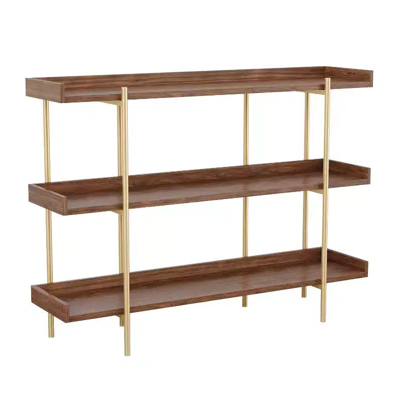 Martha Stewart Emmett 3 Shelf Storage Display Unit Bookcase with Metal Frame