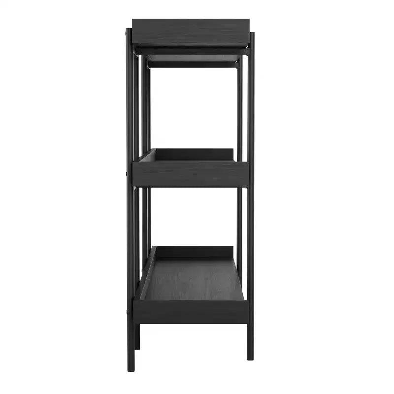 Martha Stewart Emmett 3 Shelf Storage Display Unit Bookcase with Metal Frame