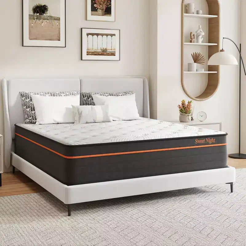 Sweetnight 12-in Memory Foam Hybrid Mattress in a Box, Medium Firm