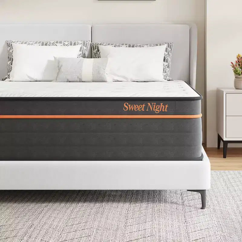 Sweetnight 12-in Memory Foam Hybrid Mattress in a Box, Medium Firm